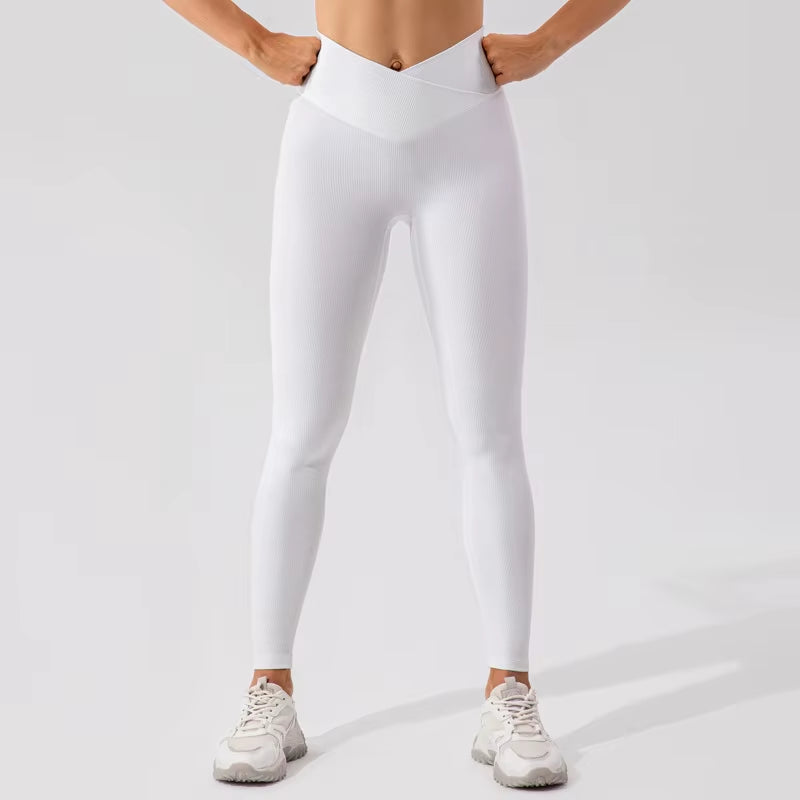 Ribbing Stretch Seamless Sport Leggings Women Gym Pants Push up Gym Leggings Women Training Tights Fitness Workout Yoga Pants