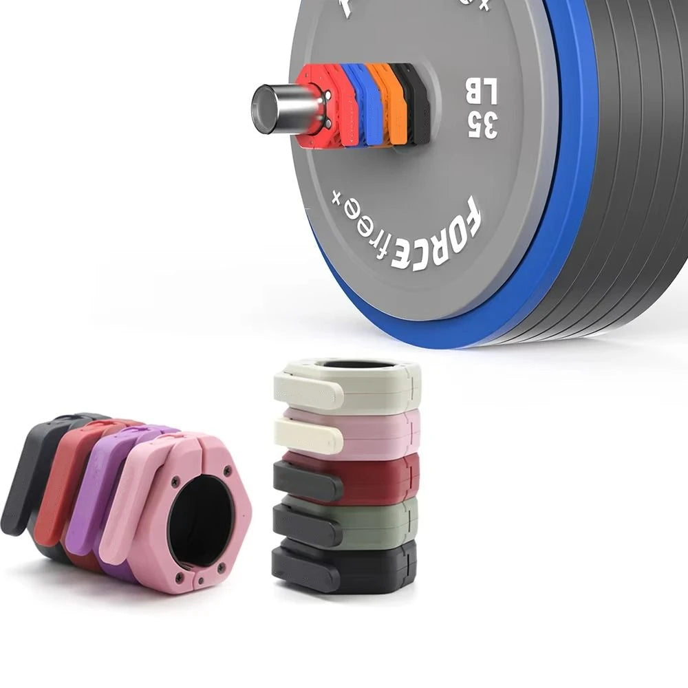 Magnetic Weightlifting Barbell Clamps Hexagon Deadlift Barbell Spin Lock Universal Quick Release Barbell Collars Weightlifting