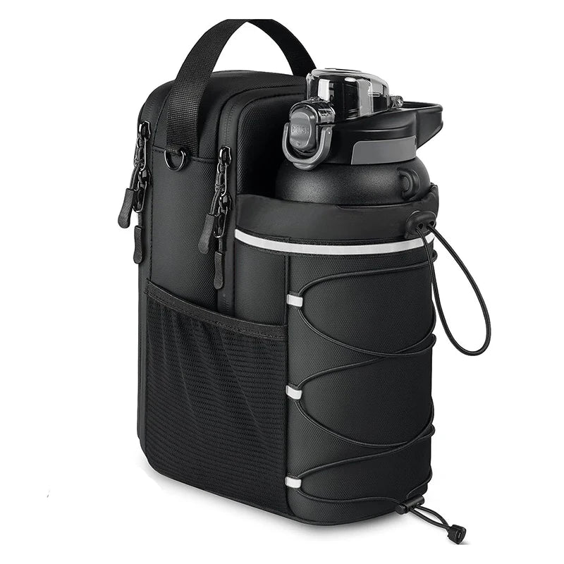 Large Capacity Magnetic Belt Gym Carrier Bag,Bottle Pouch Holder with Phone Pocket,Portable Gym Accessories Organizer