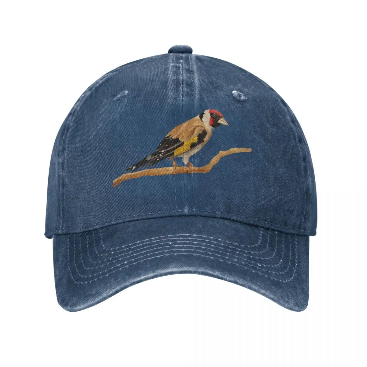 Goldfinch Water Wahshing Baseball Cap Little Bird Gym Fun Retro Baseball Hat Male Caps