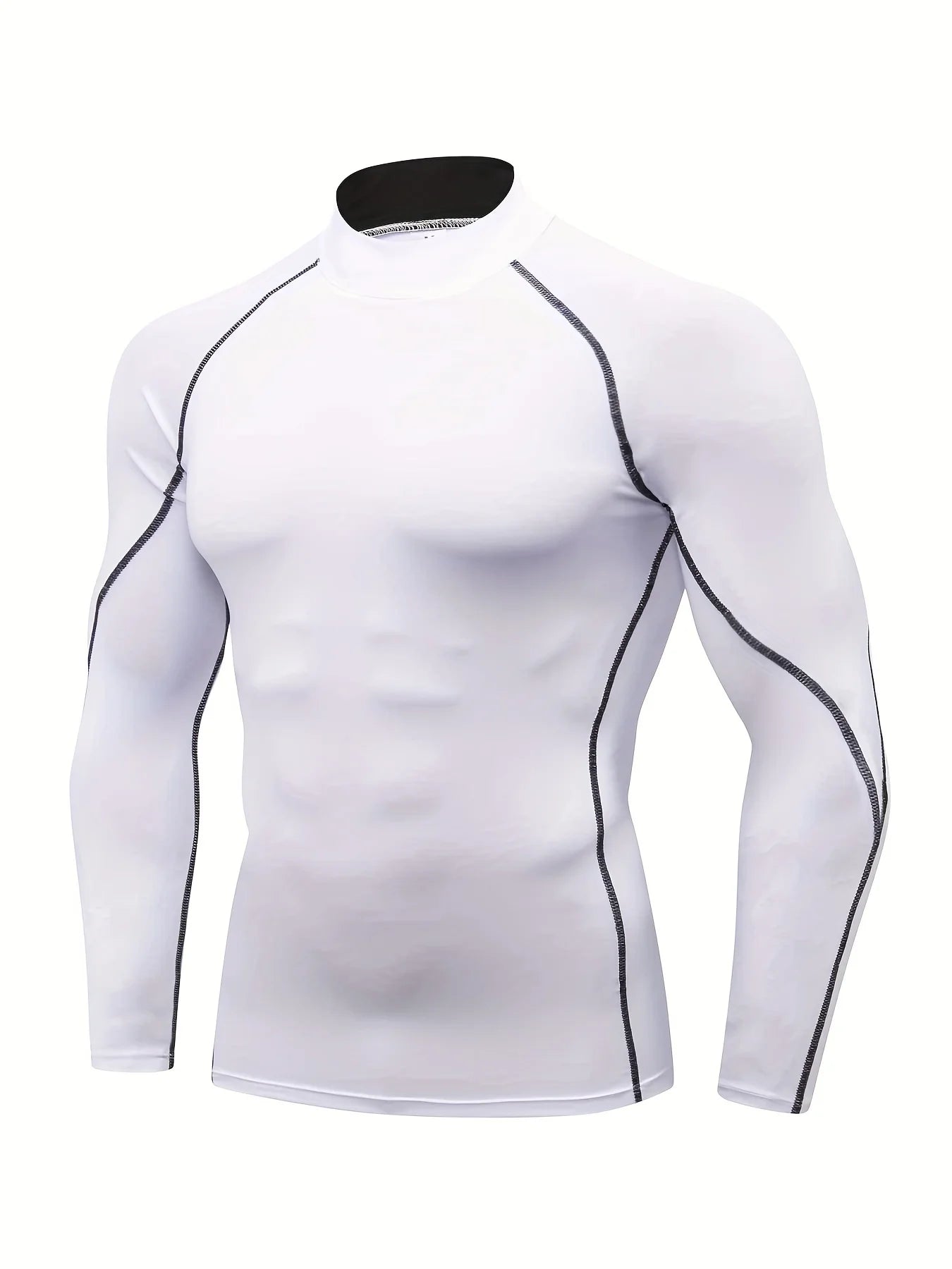 Men'S Compression Shirts Long Sleeve Athletic Workout Tops Gym Undershirts Active Sports Baselayers