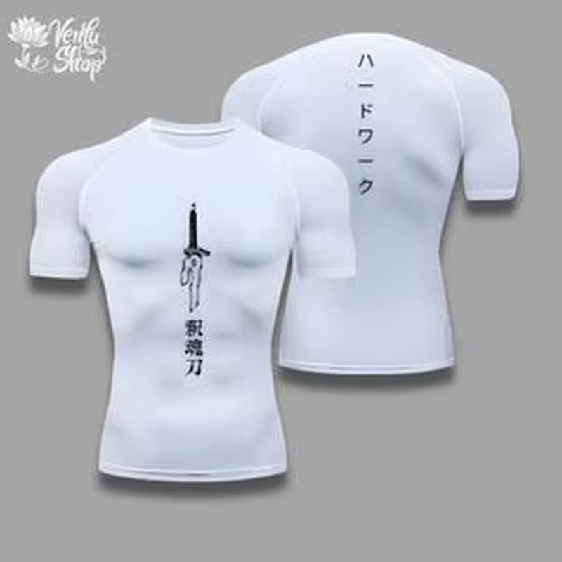 Toji Compression Shirt Sportswear Gymwear Gym Jujutsu Kaisen Compressions Anime Fushiguro Gym Clothing Zenin Anime Gym Muscles