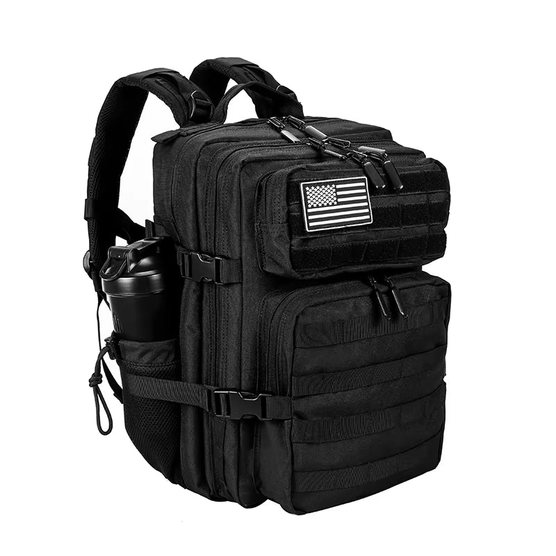 Lhl 35L Tactical Backpack Small Athlete Gym Bag for Men/Women Qutdoor Travel Hiking Molle Rucksack with Bottle Holder