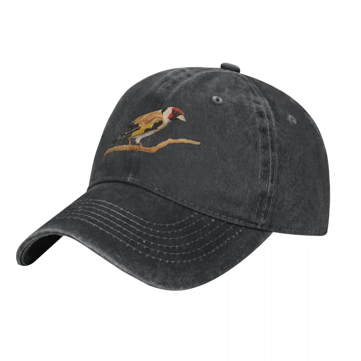 Goldfinch Water Wahshing Baseball Cap Little Bird Gym Fun Retro Baseball Hat Male Caps