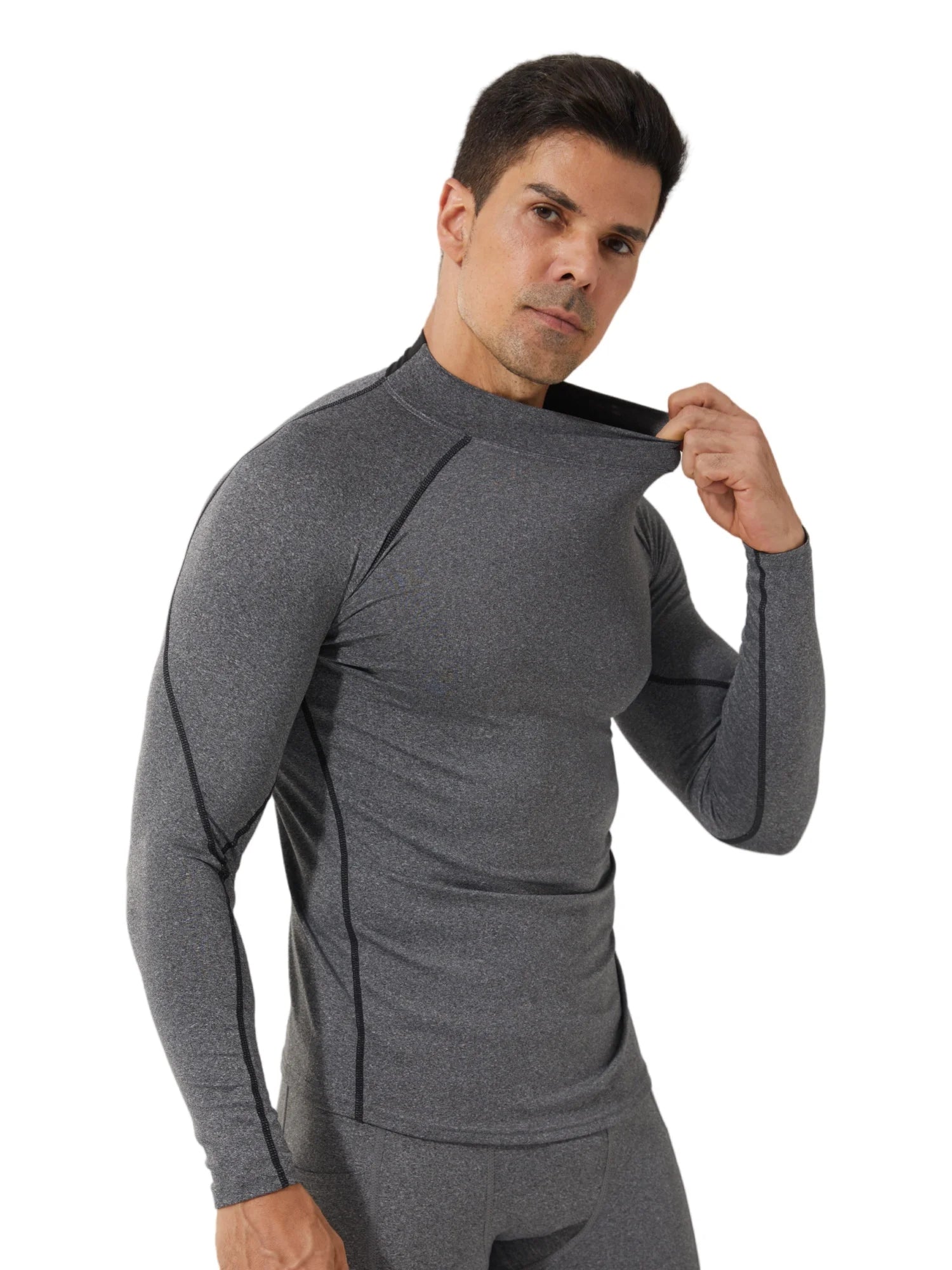 Men'S Compression Shirts Long Sleeve Athletic Workout Tops Gym Undershirts Active Sports Baselayers