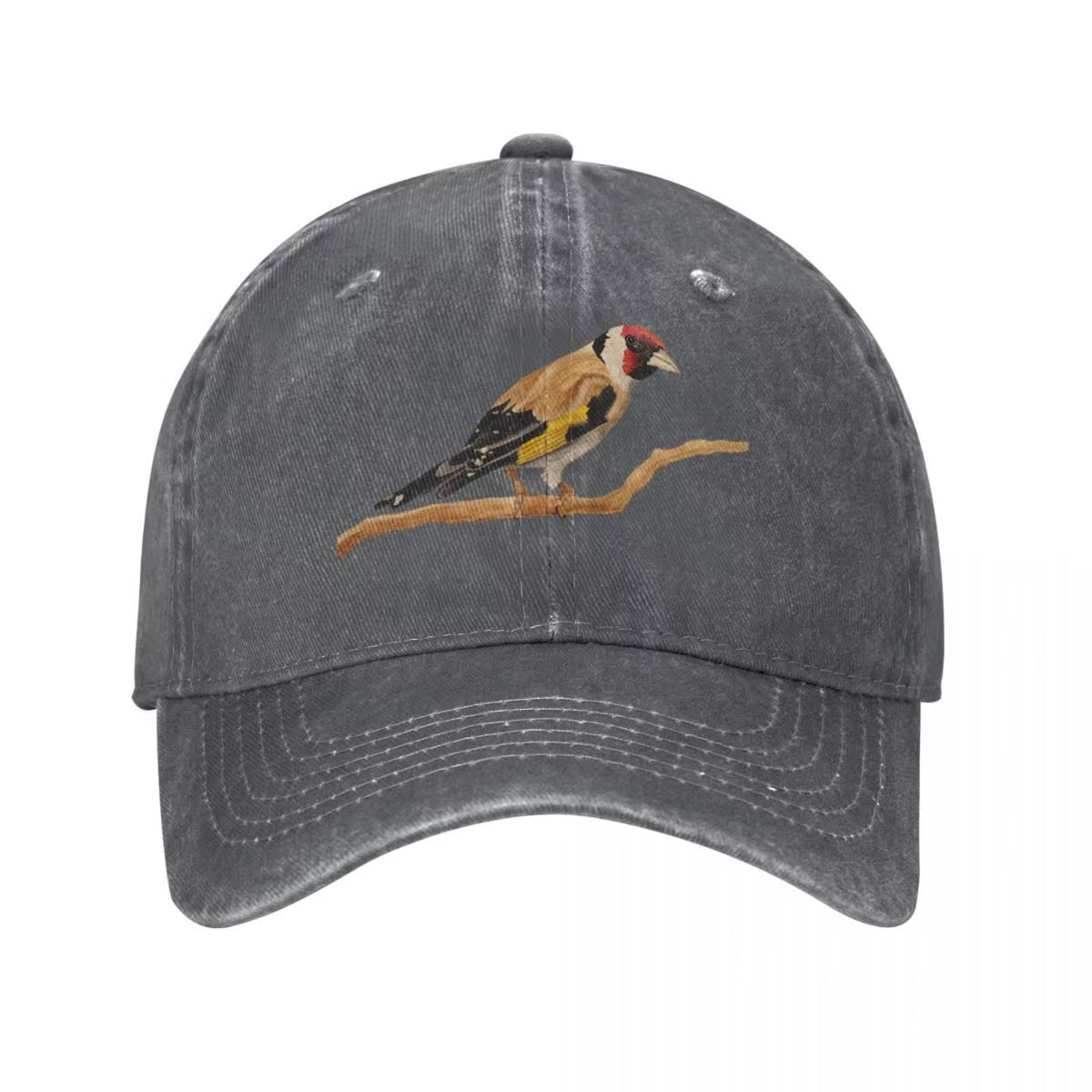 Goldfinch Water Wahshing Baseball Cap Little Bird Gym Fun Retro Baseball Hat Male Caps