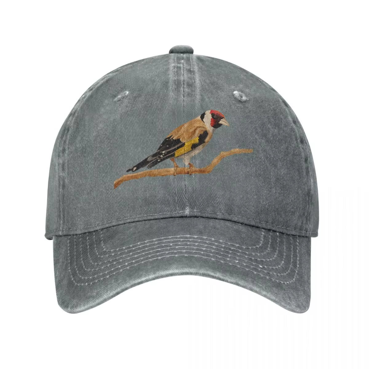 Goldfinch Water Wahshing Baseball Cap Little Bird Gym Fun Retro Baseball Hat Male Caps